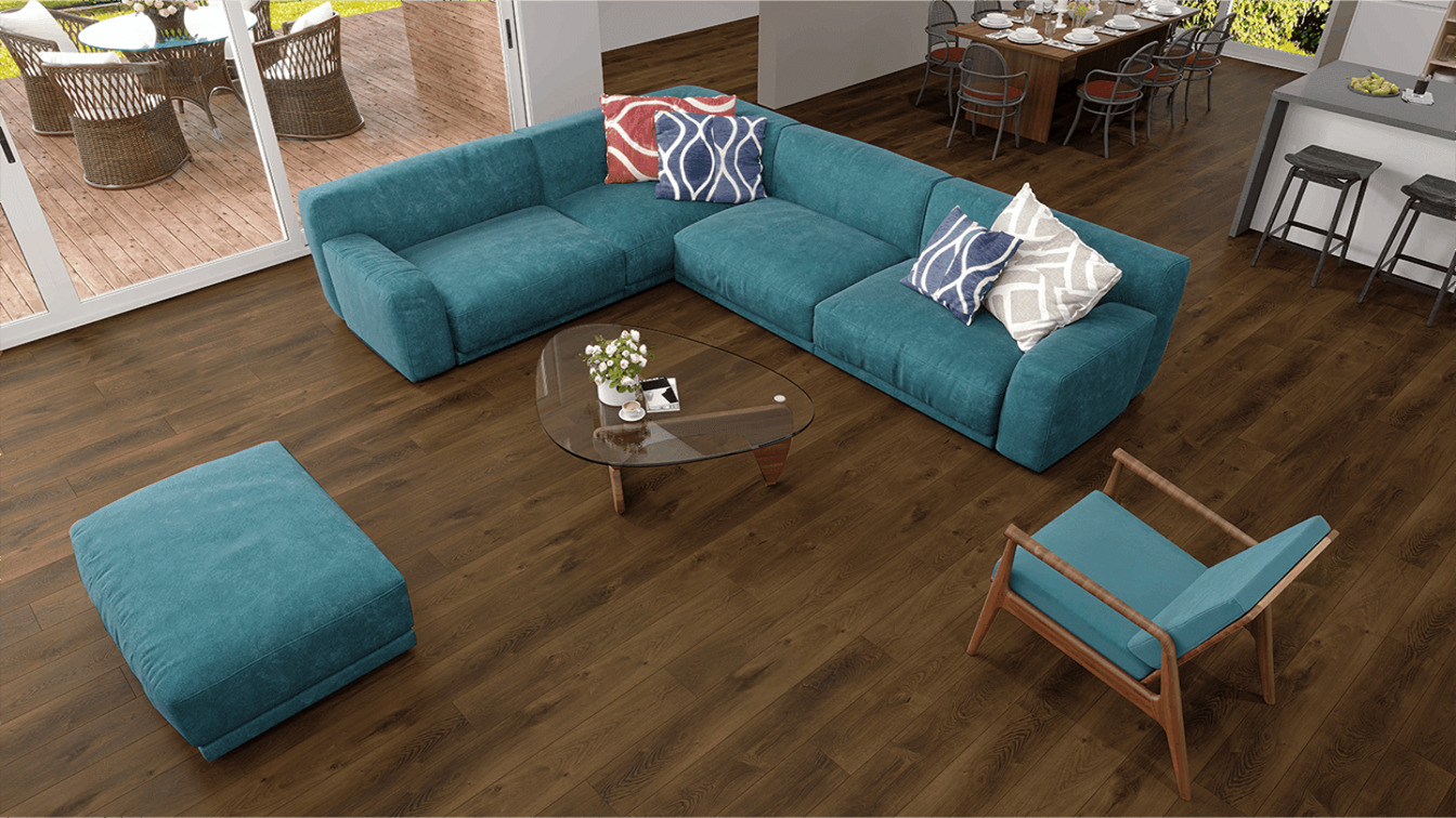 Кварцвиниловая плитка Alpine Floor клеевая Liberty Loose Lay Дуб Натуральный Изысканный ECO 23-4 1227×187×5 фото в интерьере